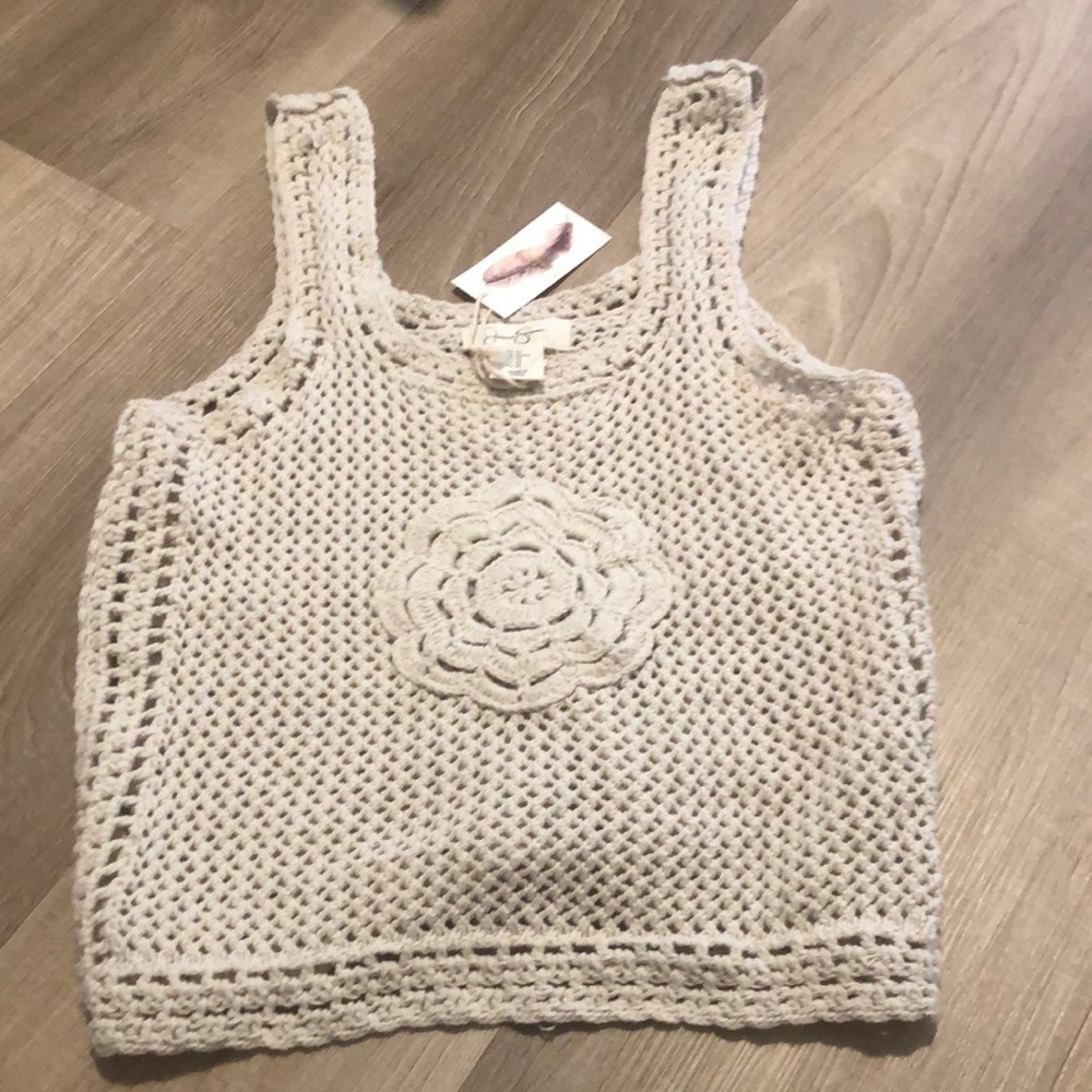 Funky crochet cropped top from Jessica Simpson XS
